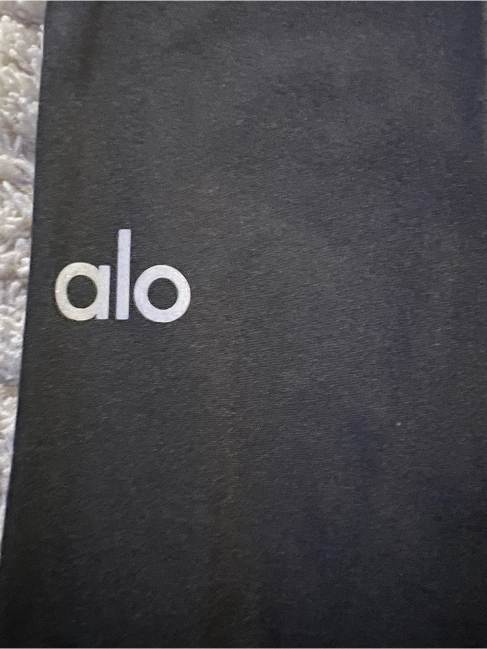 ALO Yoga Black Wide-Leg Track Pants with Logo Waistband NWT - Picture 3 of 6